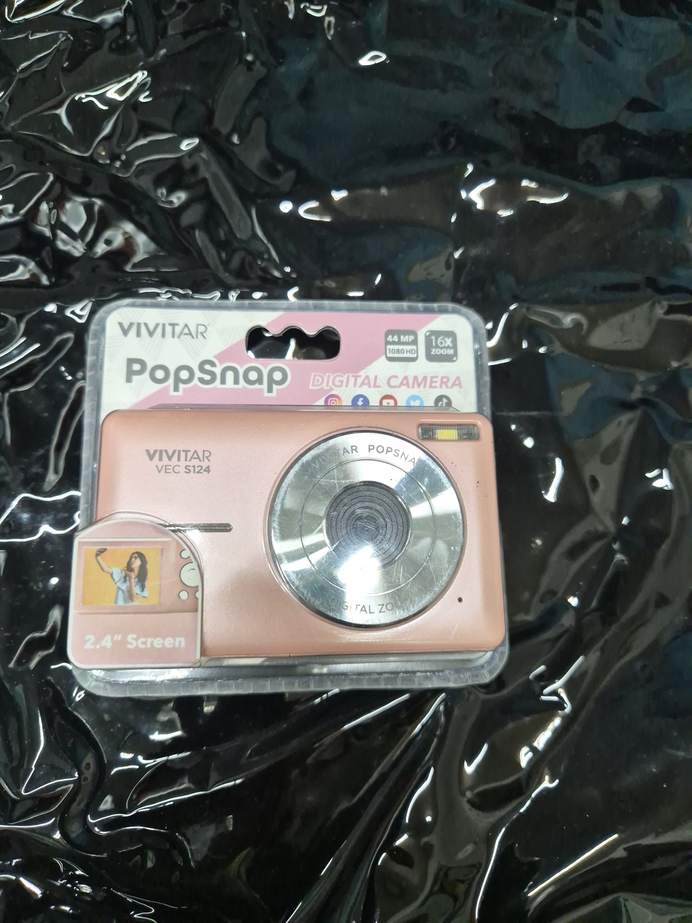Vivitar PopSnap Pink Compact Digital Camera - VEC S124